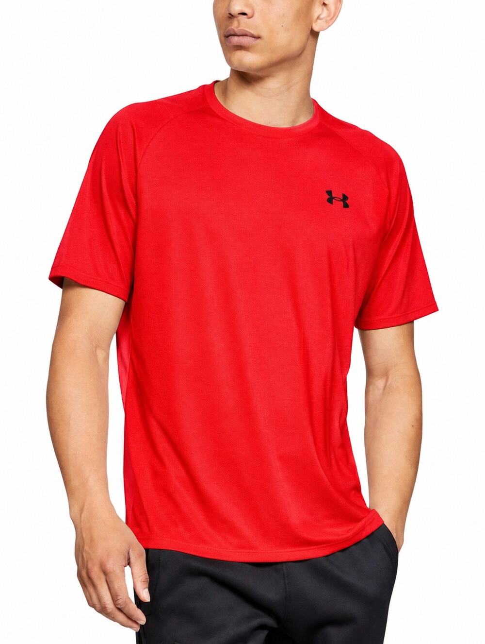 Under Armour Men's UA Tech Crewneck Performance T-Shirt Small Red